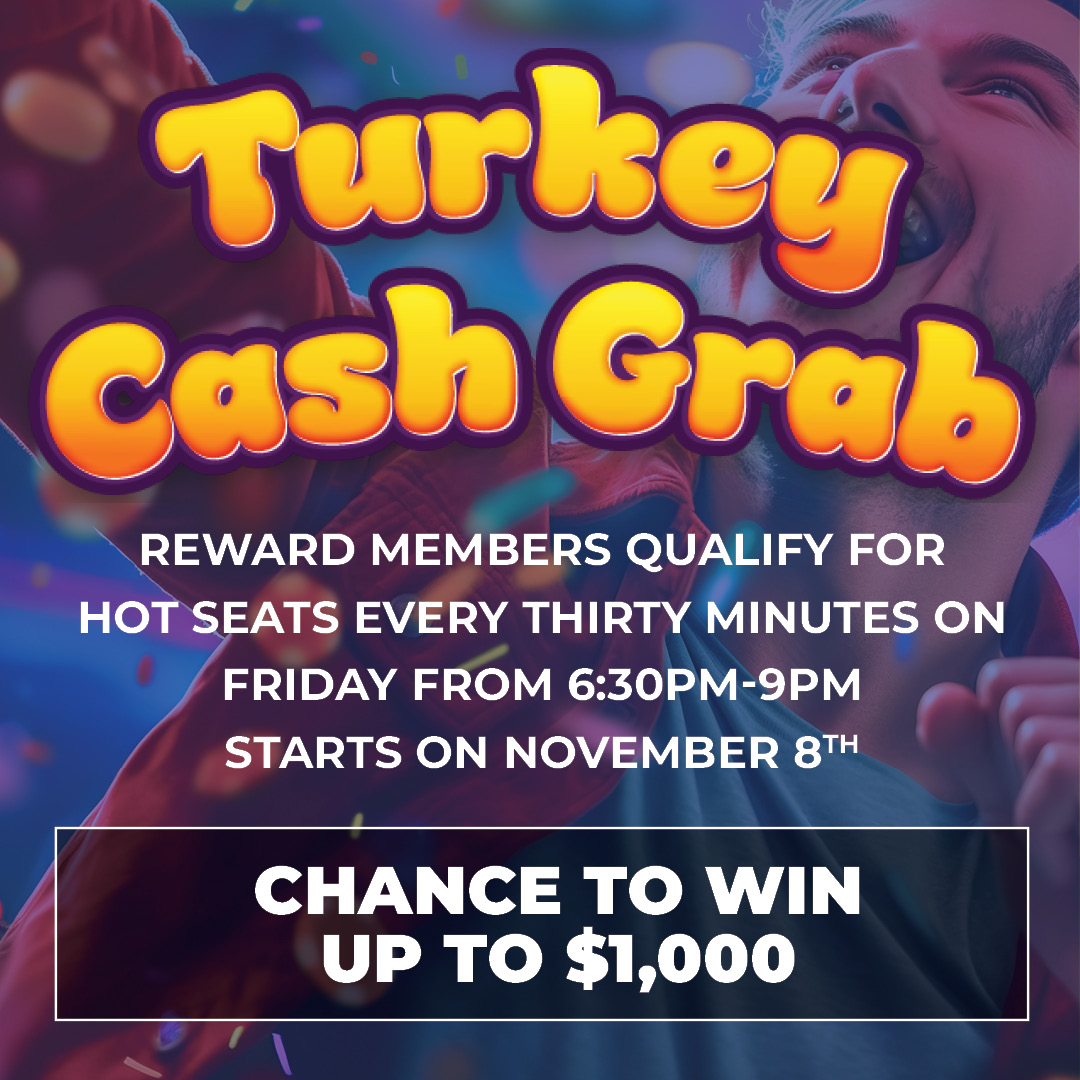 Your Chance To Win $1,000 cash is at Elwha River Casino This November